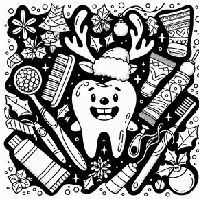 christmas dental coloring pages