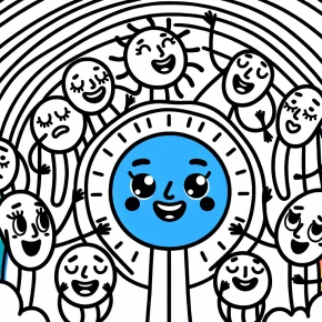 coloring pages rainbow friends blue