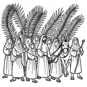 coloring pages palm sunday