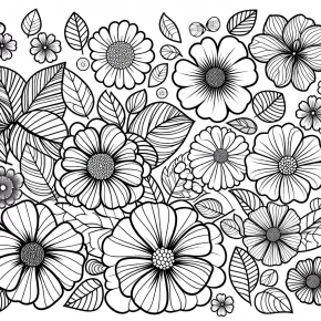 flower petal coloring pages