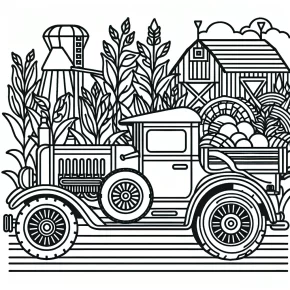 a car with a farm theme.