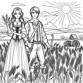 boaz and ruth coloring pages