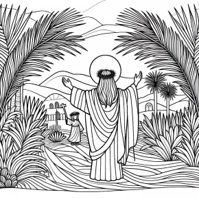 coloring pages of palm sunday