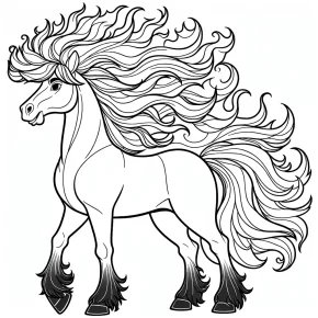 horse coloring pages spirit