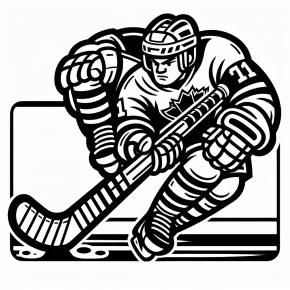 hockey stick coloring pages