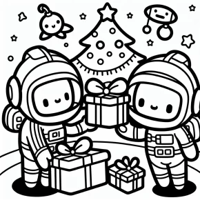 among us christmas coloring pages