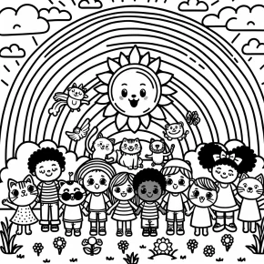 free rainbow friends coloring pages