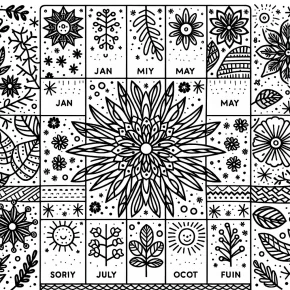 months of the year coloring pages