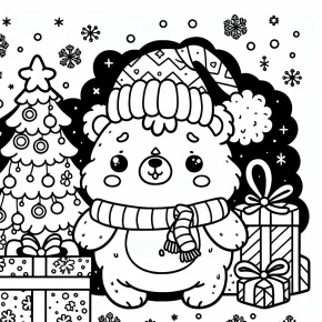 christmas pooh bear coloring pages