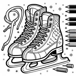 coloring pages of ice skates