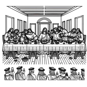 last supper coloring pages free