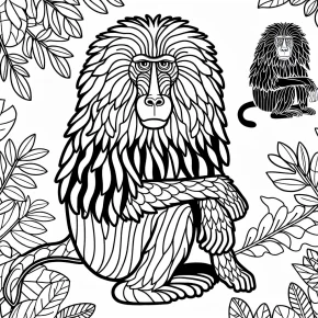 baboon coloring pages