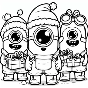 minions christmas coloring pages