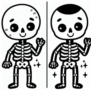 jack the skeleton coloring pages