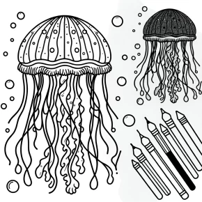 jellyfish coloring page