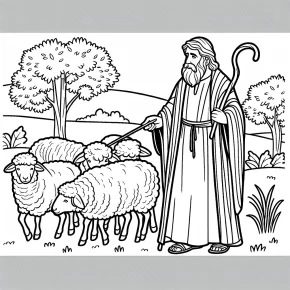 jesus the good shepherd coloring pages