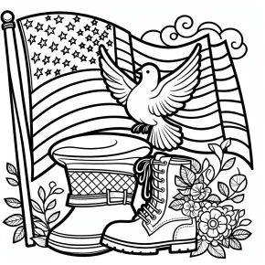 kindergarten memorial day coloring pages