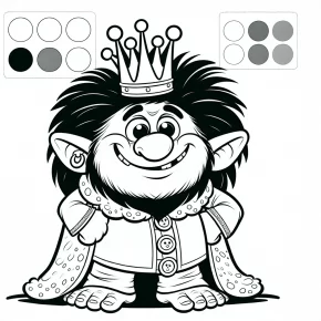 king trollex coloring pages