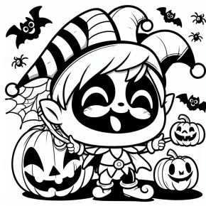 kuromi halloween coloring pages