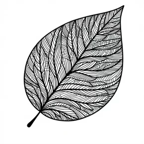 leaf coloring page