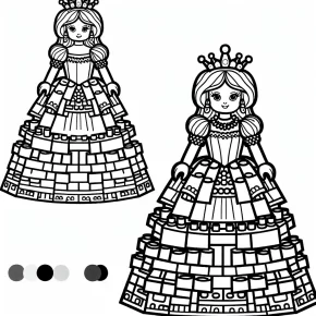 lego princess coloring pages