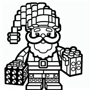 lego santa coloring pages