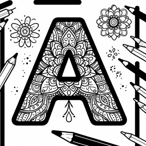 letter a coloring page