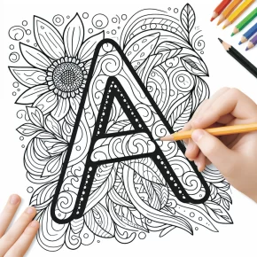 letter a coloring pages