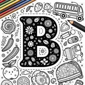 letter b coloring pages