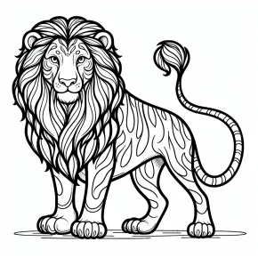 lion coloring page