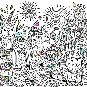 lisa frank coloring page