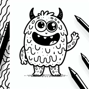 little monster coloring pages