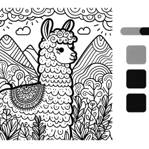 llama coloring page