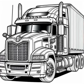 mack truck coloring pages