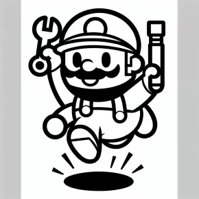 mario bros coloring pages