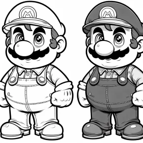 mario characters coloring pages