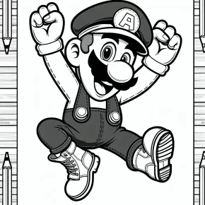 mario coloring page