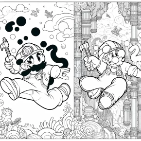 mario coloring pages printable