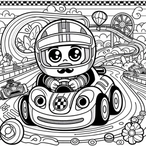 mario kart coloring pages