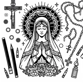 mary coloring pages catholic