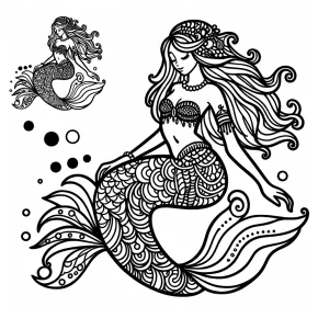 mermaid coloring pages