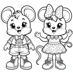 mickey and minnie coloring pages