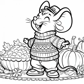 mickey mouse coloring pages thanksgiving