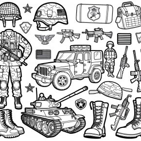 military coloring pages