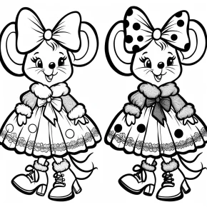 minnie christmas coloring pages