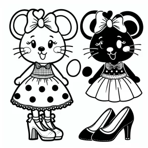 minnie mouse coloring page