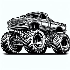 monster truck coloring page