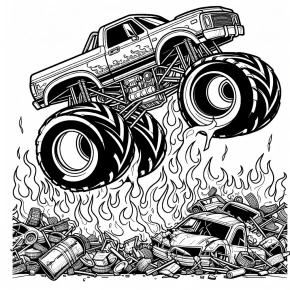 monster truck coloring pages