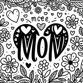 mother's day coloring page