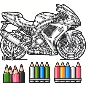 motorcycle coloring page